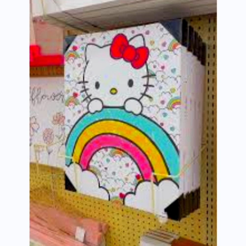 Hello kitty wooden wall photi